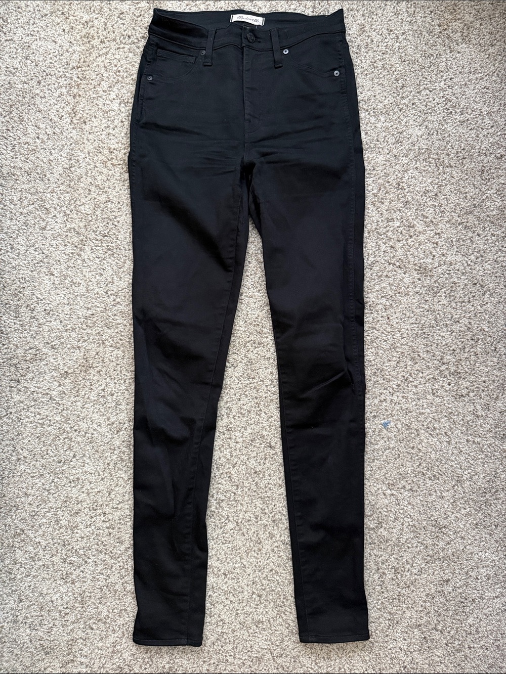 Madewell 10" High-Rise Skinny Jeans Black Tallest